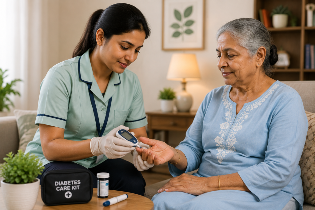 home care services in Delhi NCR diabetes care and blood sugar monitoring at home